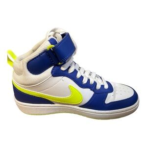 Nike Kids' High-Top Sneakers - Blue, White, Neon